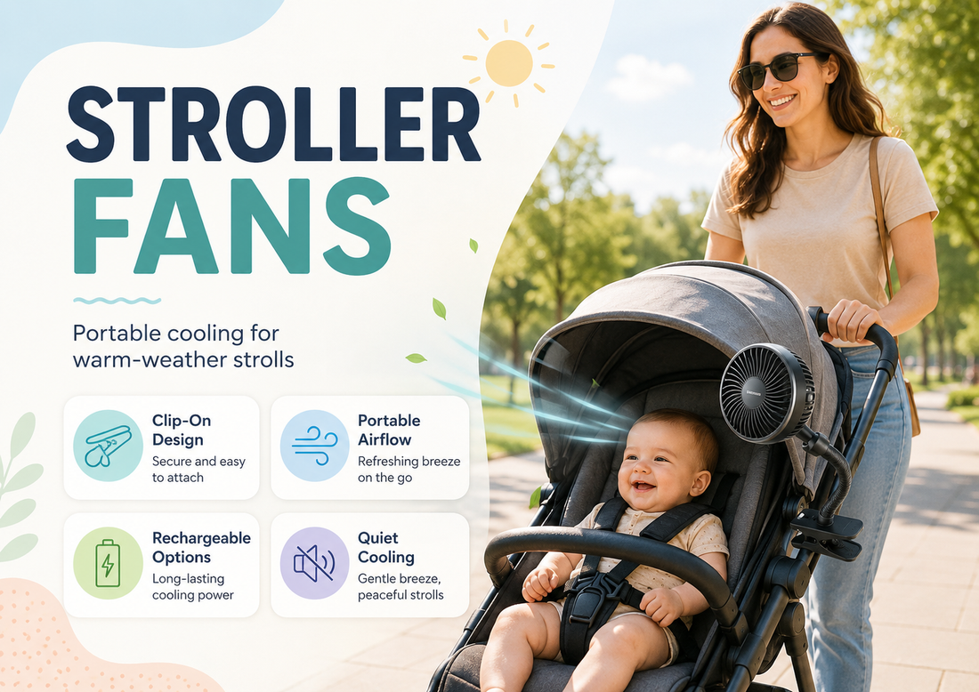 Featured image for How to Choose the Best Stroller Fan for Your Baby