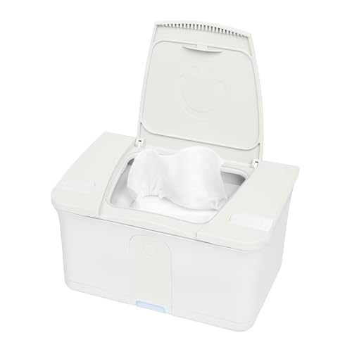 Ubbi Baby Wipes Warmer & Dispenser with Nightlight, Top-Heating System, Oat