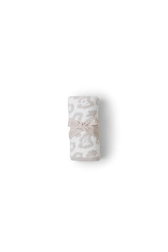 Barefoot Dreams® CozyChic® Baby Blanket, Barefoot in the Wild, Ultra Soft Plush Jacquard Microfiber Cozy Blanket, Lightweight Comfort, One Size, Stone-Cream