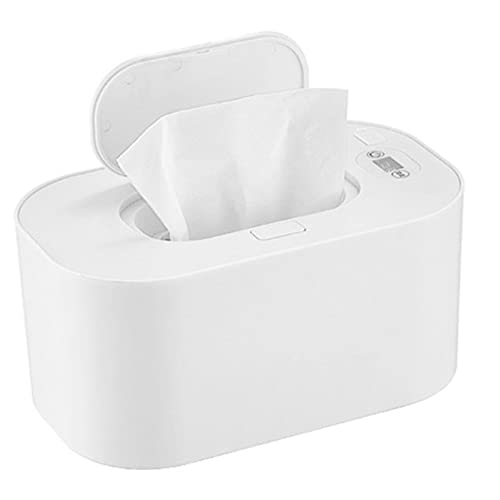 Keenso Baby Wipe Warmer, PP Intelligent Adjustable Temperature to Use Infant Wipes Heater Car Charging (White)