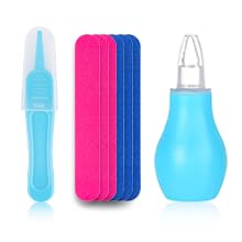 Baby Grooming and Healthcare Kit, Portable Baby Safety Care Set with Hair Brush Comb Nail Clipper Nasal Aspirator for Nursery Newborn Infant Girl Boy (25 in 1 Blue)