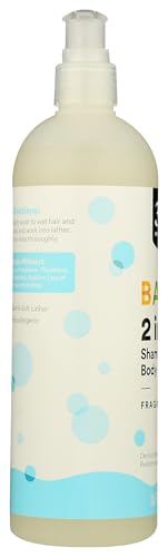 365 by Whole Foods Market, Baby & Up 2-in-1 Shampoo/Body Wash, Fragrance Free, 16 Fl Oz