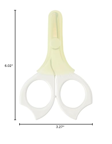 Pigeon Baby Nail Scissors with Rounded Tip, 3 Months (MADE IN JAPAN)