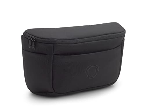 Bugaboo Stroller Organizer Bag – Compact Diaper Bag with Multiple Pockets & Insulated Bottle Holder – Universal Stroller Compatibility, Water-Repellent & Recycled Fabric – Midnight Black