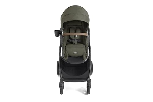 Joie Ginger and Mint Latch Travel System – 4-in-1 Travel System with Base-Free Infant Car Seat & Stroller, Built-in Latch for Easy Install and an Included All-Terrain Stroller (Forest)