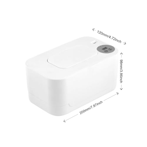 Baby wet wipe heater, Reusable constant temperature wet wipe warmer,Home, Travel wet wipe heater, USB heated wet wipe box (white)
