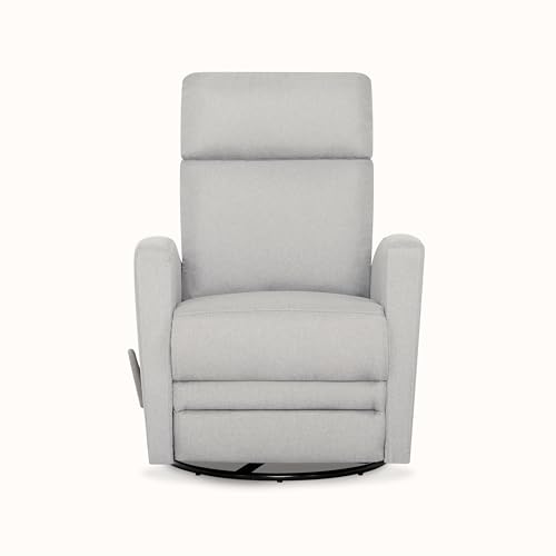 Dream On Me Chatham Basic Nursery Rocking Glider in Grey, 360° Swivel Motion, FSC Certified, Greenguard Gold & JPMA Certified Nursery Glider, Three Rocking Modes Nursery Glider Recliner
