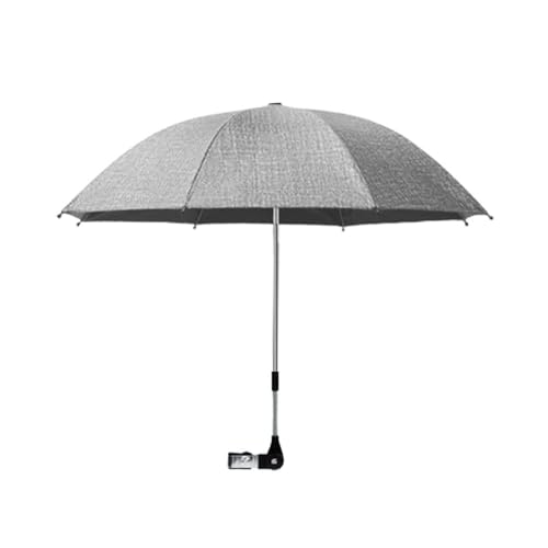Nakazawa Umbrella Baby Stroller Convenient and Lightweight, Clip-On, Adjustable Steering, The top of the Umbrella can Adjusted to Bend, Universal,Attachment for Sun Protection Cowboy Grey