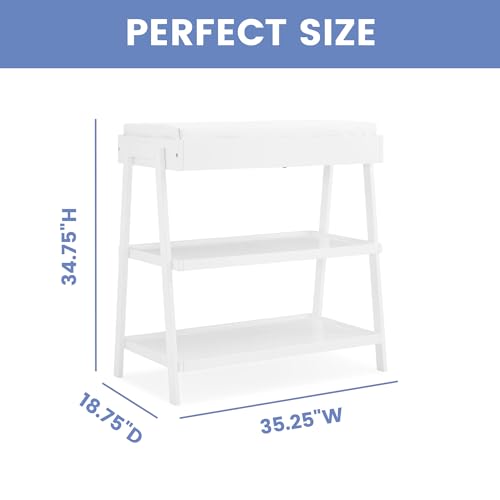 Delta Children Scout Changing Table - Greenguard Gold Certified, Bianca White