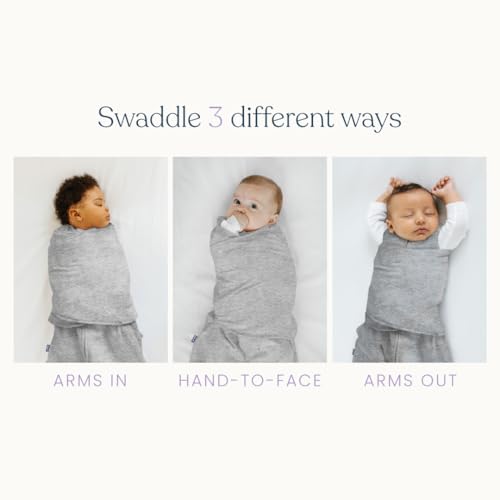 HALO 100% Cotton Sleepsack Swaddle, 3-Way Adjustable Wearable Blanket, TOG 1.5, Baby Blue, Newborn, 0-3 Months
