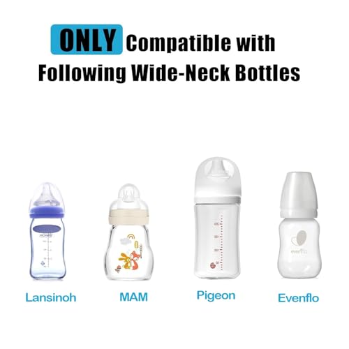 UWSTE 8Pack Baby Bottle Caps for Evenflo Wide Neck Baby Bottle 5oz/6oz/9oz, Travel and Storage Bottle Lids Replacement for Pigeon MAM Wide Neck Bottle, Soft & Safe Bottle Lid