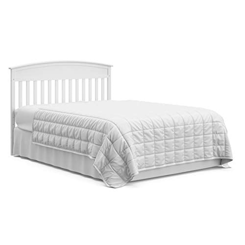 Graco Benton 4-in-1 Convertible Crib and Changer – GREENGUARD Gold Certified, Crib & Changing-Table Combo, Water-Resistant Changing Pad, Converts to Toddler Bed, Daybed and Full-Size Bed (White)
