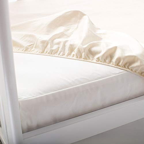 Naturepedic Organic Waterproof Crib Mattress Pad, Skin Friendly, Breathable & Absorbent Crib Mattress Protector - Removable Protector Pad for Baby and Toddler Beds - Fitted for Standard Baby Crib Size