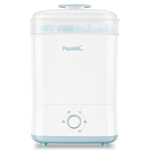 Papablic Baby Bottle Sterilizer and Dryer Pro, Esterilizador De Biberones, Electric Steam Sterilizer for Baby Bottles, Pacifiers, and Pump Parts, Large Capacity 10 Bottles