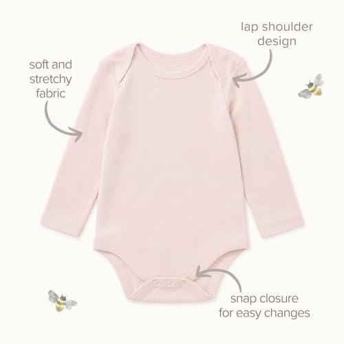 Burt’s Bees Baby Unisex Baby Bodysuits, 5-Pack Short & Long Sleeve One-Pieces, 100% Organic Cotton