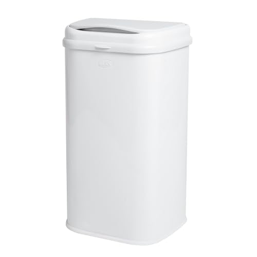 Ubbi Adult Diaper Pail, 13-Gallon Stainless Steel Incontinence Disposal Bin, Odor Locking Trash Can for Adult Diapers, Elderly Care & Caregivers, No Special Bags Required, White
