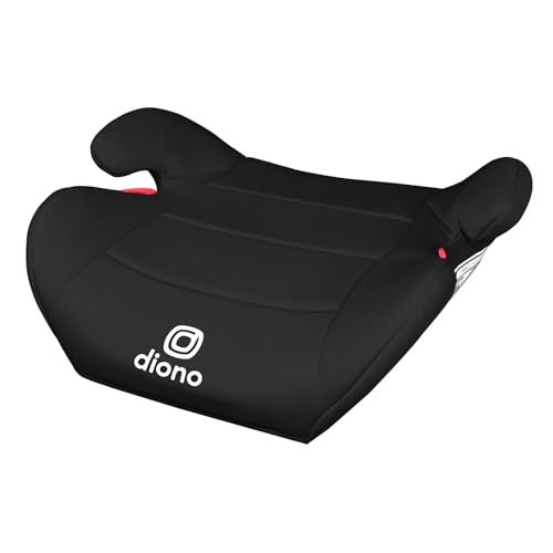 Diono Solana Lite Backless Booster Car Seat, Lightweight & Portable for Travel, Machine Washable Covers, 40-100 lbs, Black Storm