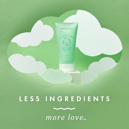 Dabble & Dollop Baby All Over Lotion - Fragrance-Free Baby Moisturizer for Sensitive Skin, Lightweight Hydrating Baby Cream for Newborns & Eczema-Prone Skin (5 fl oz, Pack of 2)