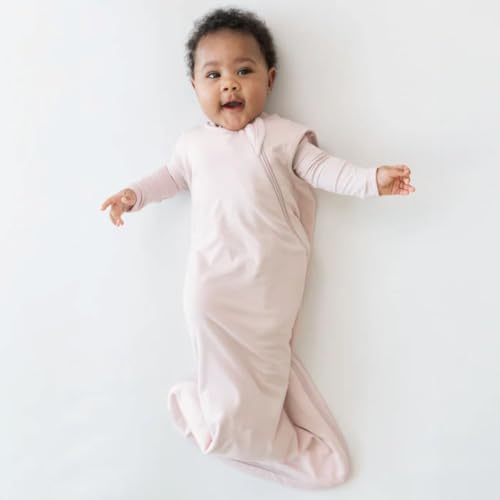 KYTE BABY Sleep Bag 1.0 TOG, Rayon Made From Bamboo Wearable Blanket With Dual Zipper For Infants And Toddlers, Year Round Nursery Essential (S, Blush)