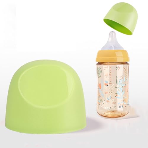 Baby Bottle Replacement Caps Compatible with Pigeon 3rd Generation PPSU/PP/Glass Wide Neck Nursing Bottles, 3 Pack (Sent in Random Color)