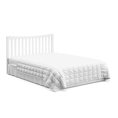 Graco Remi 4-in-1 Convertible Crib & Changer – GREENGUARD Gold Certified, Fits Standard Crib Mattress, Converts to Toddler Bed and Full Bed, 4 Adjustable Mattress Heights (White)