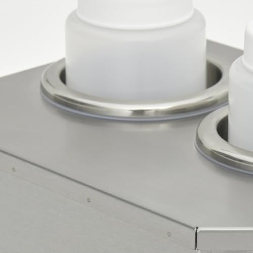 Kratos Commercial Electric Sauce Bottle Warmer | Double 32 oz. Countertop Bottle Warmer | Stainless Steel | 120V, 400W | Warms Hot Fudge, Chocolate, Nacho Cheese | ETL Certified (29M-049)