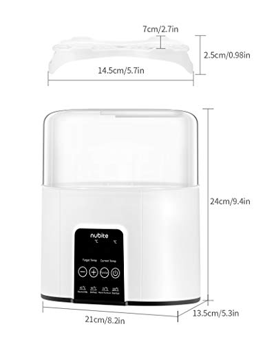 nubite Double Baby Bottle Warmer 24H Constant Mode for All Bottles, Breastmilk Baby Milk Heater, Heating Baby Food, Formula Water Warmer for Twins, Accurate Temperature Control