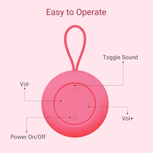 Jaroco Portable Baby Sound Machine [White Noise for Babies Kids Adults][Sleep Soother][12 Soothing Sounds] 15 Hours Battery Life, Registry Gift,Shower,Clips on Baby Stroller Rose