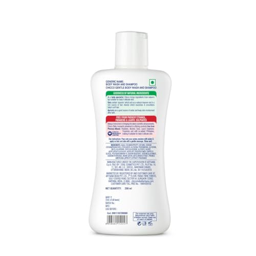 Chicco Baby Moments Gentle Body Wash and Shampoo | 200ml/(6.76 Fl Oz)