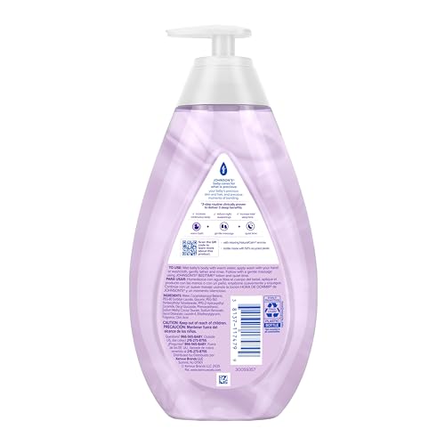 Johnson's Baby Bedtime Moisture Body Wash, Soothing NaturalCalm Aromas, Nighttime Bath Wash to Help Calm Baby Before Bed, Baby Wash, No added Parabens & Sulfates, 27.1 fl. oz