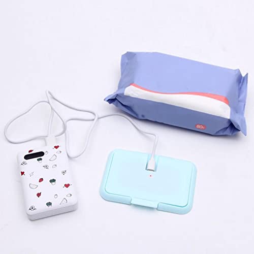 Baby Wipe Warmer, Portable USB Temperature Control, Diaper Wipe Heater, Double Layer Cover for Newborns Parents Diaper Changes Travel Home use