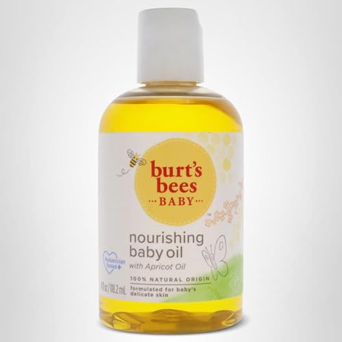 Burt's Bees Baby Nourishing Baby Oil, 100% Natural Origin Baby Skin Care, 4 Ounce Bottle