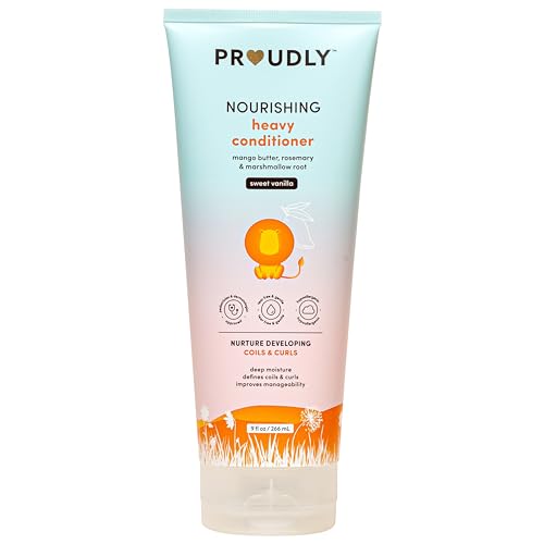 PROUDLY Nourishing Curly & Coily Hair Baby Conditioner by Gabrielle Union & Dwyane Wade, for Black & Brown Babies, Dry, Sensitive Skin, Sweet Vanilla, 9 oz