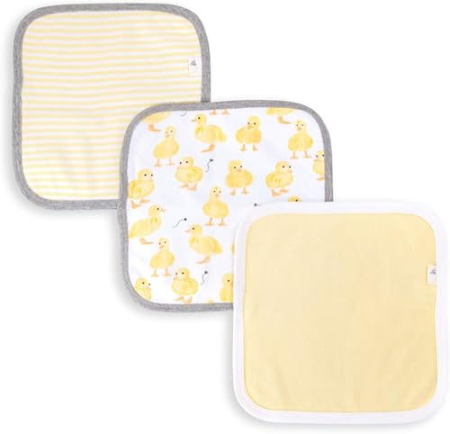 Burt's Bees Baby Infant Washcloths, 100% Organic Cotton 9x9 in, 3-Pack