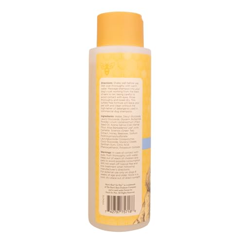 Burt’s Bees for Pets Tear Free Puppy Shampoo & Conditioner with Buttermilk, 2 in 1 Gentle Dog Shampoo for Puppies, Cleans and Conditions Sensitive Skin, 16 Fl Oz