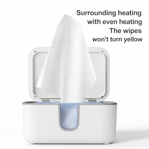 Wet Wipes Heater , Baby Wipe Warmer, Night-Ready Warm Wipes Dispenser with Moisture Lock, Large Capacity for Busy Parents, Soft Surround Heating, Safe & Even Warmth for Newborns