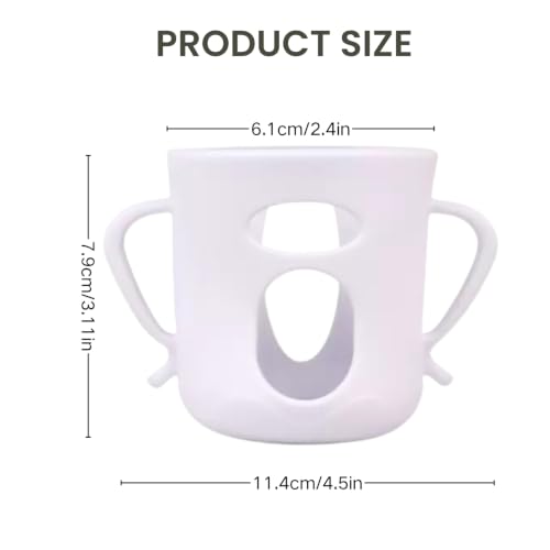 3Pack Silicone Sleeves Compatible with Pigeon Bottles for 5.4oz, Anti Breakage Glass Bottle Holder with Handles, Silicone Bottle Holder for Easy Grip, Quick Install, Easy to Clean