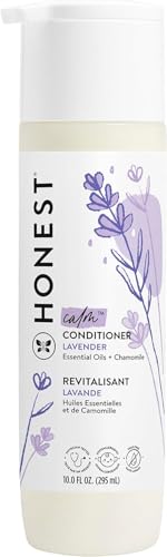The Honest Company Silicone-Free Conditioner, Gentle for Baby, Naturally Derived, Tear-free, Hypoallergenic, Lavender Calm, 10 fl oz