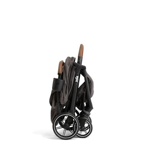Joie Baby, Nutmeg and Rue Travel System – Travel Friendly Compact Stroller with Automatic Fold, Lightweight Car Seat & Anti-Rebound Base (Thunder)