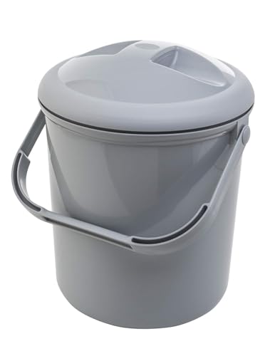 Rotho Babydesign Nappy Pail, 10l, 0+ Months, Bella Bambina, Stone-Grey, 20021 0286