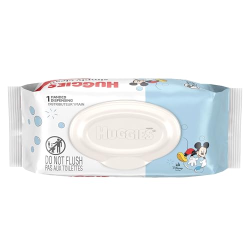 Huggies Simply Clean Unscented Baby Diaper Wipes, 1 Flip-Top Pack (64 Wipes Total), Packaging May Vary