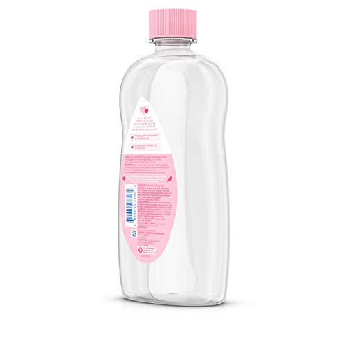 Johnson's Baby Oil, Pure Mineral Oil to help Prevent Moisture Loss for Baby, Kids & Adults, Gentle & Soothing Baby Massage Oil for Dry Skin Relief, Original Scent, Baby Essentials, 20 fl. oz