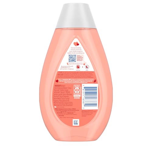Johnson's Kids' Curl Defining Shampoo with Shea Butter, Cleanses, Smooths Frizz, & Defines Waves & Curls for 24 Hours, 13.6 fl. oz
