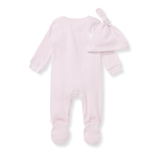 Burt's Bees Baby Baby Girls Romper - 100% Organic Cotton, One-Piece Shortall Girl Outfit for Sizes Newborn to 24 Months