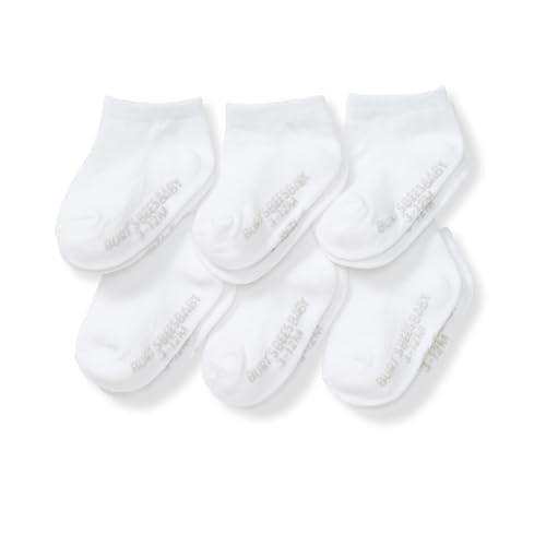 Burt's Bees Baby Organic Ankle & Crew Socks with Non-Slip Grips, 6-Pack