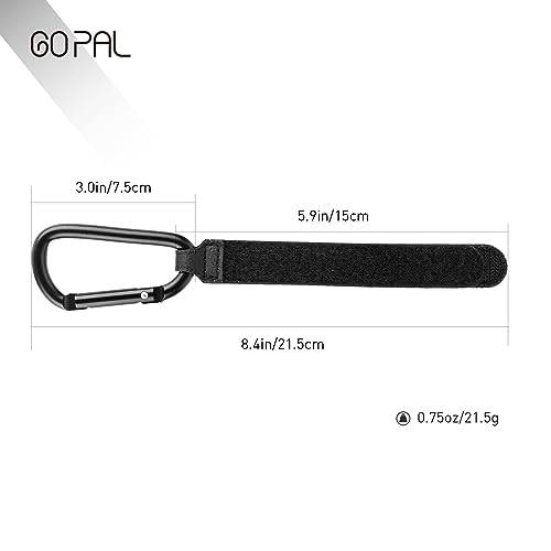 Go Pal 2 Pack Stroller Hooks for Bags, Baby Stroller Clips and Hooks Carry 33lbs Per Stroller Hook, Adjustable Stroller Carabiner Clip for UPPAbaby, DOONA, Baby Jogger, Britax, Chicco