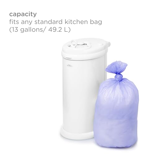 Ubbi Diaper Pail Plastic Bags, Disposable Baby Waste Bags, 3 Pack, 75 Count, 13-Gallon Bags