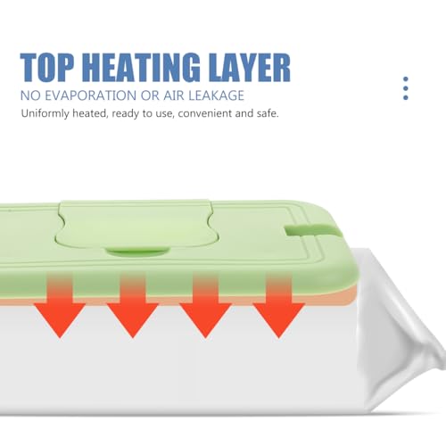 Hoement Portable Baby Wipe Warmer USB Powered Baby Tissue Warmer with Temperature Control Lightweight Wet Tissue Heater for Home Travel Car Use 5.90 X 3.93 X 0.39 in