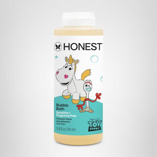 The Honest Company Foaming Bubble Bath, Gentle on Skin, Dermatologist Tested, Tear Free, Hypoallergenic, Disney and Pixar's Toy Story, Sensitive Fragrance Free