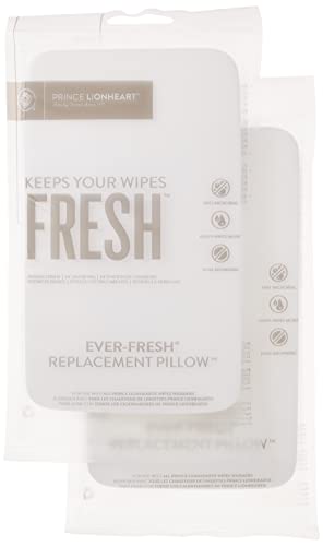 Prince Lionheart Ever-Fresh Wipe Warmer Replacement Pillows for Ultimate Baby Wipe Warmer That Keeps Baby Wipes Warmer Fresh, Prevents Discoloration or Drying Out Of Baby Wipes - 2 Pack